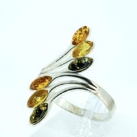 6-Stone Multi-Color Sterling Silver Ring