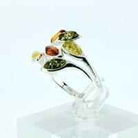 6-Stone Multi-Color Sterling Silver Ring