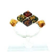 6-Stone Multi-Color Sterling Silver Ring