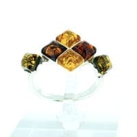 6-Stone Multi-Color Sterling Silver Ring