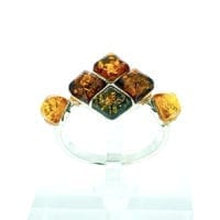 6-Stone Multi-Color Sterling Silver Ring