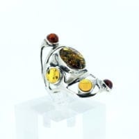 6-Stone Multi-Color Sterling Silver Ring