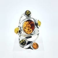 6-Stone Multi-Color Sterling Silver Ring
