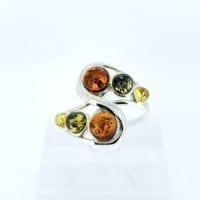 6-Stone Multi-Color Sterling Silver Ring