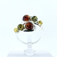 6-Stone Multi-Color Sterling Silver Ring