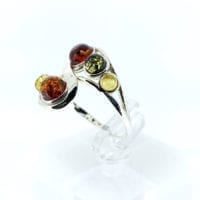6-Stone Multi-Color Sterling Silver Ring