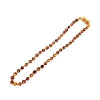 Baby Teething Necklace – Round Cognac Amber Beads