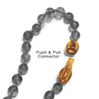 Baby Teething Necklace – Round Cognac Amber Beads