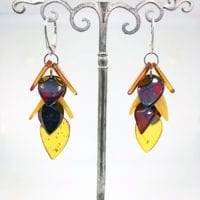 18-piece Multi-color Amber Dangling Earrings