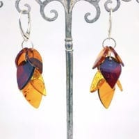 14-piece Multi-color Amber Dangling Earrings