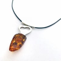 One Of A Kind Cognac Amber Necklace