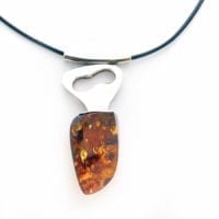 One Of A Kind Cognac Amber Necklace