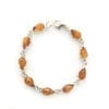 cognac amber link bracelet