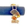 Hand-crafted Natural Cognac Amber Handmade Sterling Silver Large Link Bracelet