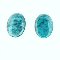 Genuine Turquoise Simple Contemporary Design Dangling Earrings