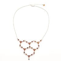 Cognac Amber Set In Sterling Silver Necklace