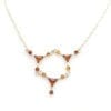 Cognac Amber Set In Sterling Silver Necklace