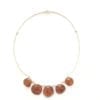 5-Stone Hand-crafted Cognac Amber In Sterling Silver Necklace