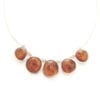 5-Stone Hand-crafted Cognac Amber In Sterling Silver Necklace - Image 2