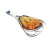 Hand-Crafted Cognac Amber Set In Sterling Silver Pendant - Image 2