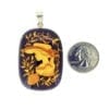 Large Hand-Crafted Natural Amber Cameo Set In Sterling Silver Pendant - Image 3