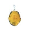 Hand-Crafted Butterscotch Amber Set In Sterling Silver Pendant