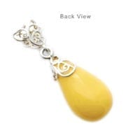 Hand-Crafted Butterscotch Amber Set In Sterling Silver Pendant