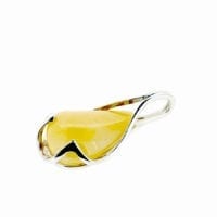 Hand-Crafted Butterscotch Amber Set In Sterling Silver Pendant