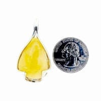 Hand-Crafted Butterscotch Amber Set In Sterling Silver Pendant