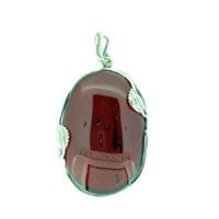 Hand-Crafted Cherry Amber Set In Sterling Silver Pendant