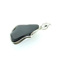 Hand-Crafted Cherry Amber Set In Sterling Silver Pendant