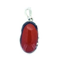 Hand-Crafted Cherry Amber Set In Sterling Silver Pendant