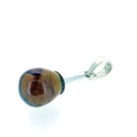 Hand-Crafted Cherry Amber Set In Sterling Silver Pendant