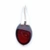 Fancy Flat-Cut Cherry Amber Set In Sterling Silver Pendant