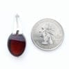 Fancy Flat-Cut Cherry Amber Set In Sterling Silver Pendant - Image 3