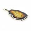 Hand-Crafted Flat-Cut Cognac Amber Set In Sterling Silver Pendant (Copy) - Image 2