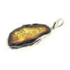 Hand-Crafted Flat-Cut Cognac Amber Set In Sterling Silver Pendant (Copy) - Image 3