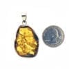 Hand-Crafted Flat-Cut Cognac Amber Set In Sterling Silver Pendant - Image 4