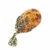 Elegant Hand-Crafted Cognac Amber Set In Vermeil Pendant - Image 3