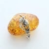 Hand-Crafted Heart Shape Cognac Amber Set In Sterling Silver Pendant - Image 3