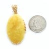 Hand-crafted Natural Butterscotch Amber Set In Vermeil Pendant - Image 5