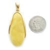 Hand-crafted Natural Butterscotch Amber Set In Vermeil Pendant - Image 4