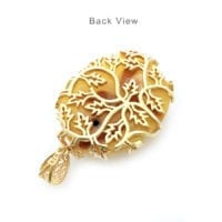 Hand-crafted Natural Butterscotch Amber Set In Vermeil Pendant