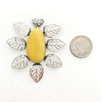 Hand-Crafted Butterscotch Amber Set In Sterling Silver Pendant
