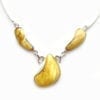 3-Stone Butterscotch Amber Set In Sterling Silver Necklace - Image 2