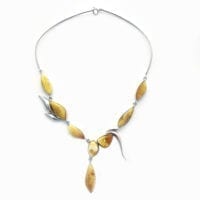 8-Stone Butterscotch Amber Y Necklace