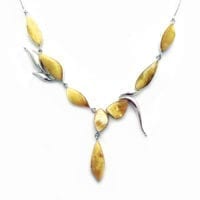 8-Stone Butterscotch Amber Y Necklace