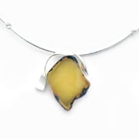 Flat-Cut One Of A Kind Butterscotch Amber Necklace