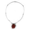 Hand-crafted Cognac Amber In Sterling Silver Necklace