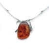 Hand-crafted Cognac Amber In Sterling Silver Necklace - Image 2